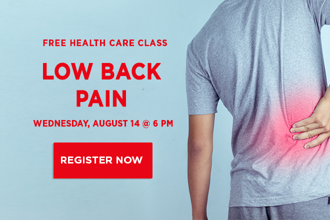 Health Education Event: LOW BACK PAIN on AUGUST 14, 2024